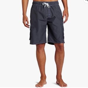 Kanu Surf Men's Barracuda Swim Trunks in Charcoal Size XXL